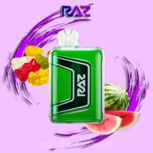 White Gummy Waterme­lon Raz Vape