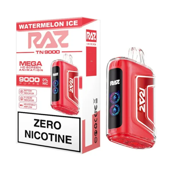 WATERMELON ICE – RAZ TN9000 ZERO NICOTINE