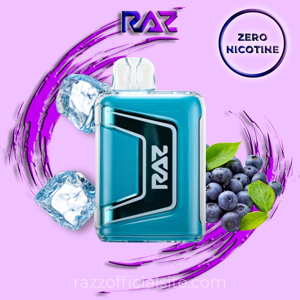 BLUE RAZZ ICE – RAZ TN9000 ZERO NICOTINE - Razz Official