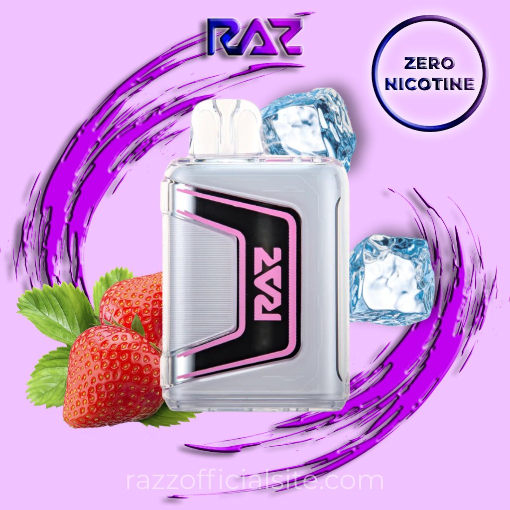 STRAWBERRY ICE – RAZ TN9000 ZERO NICOTINE - Razz Official