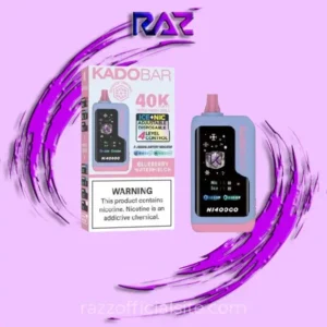 Blueberry Watermelon Kado Bar NI40K Ice+Nic Control Disposable Vape