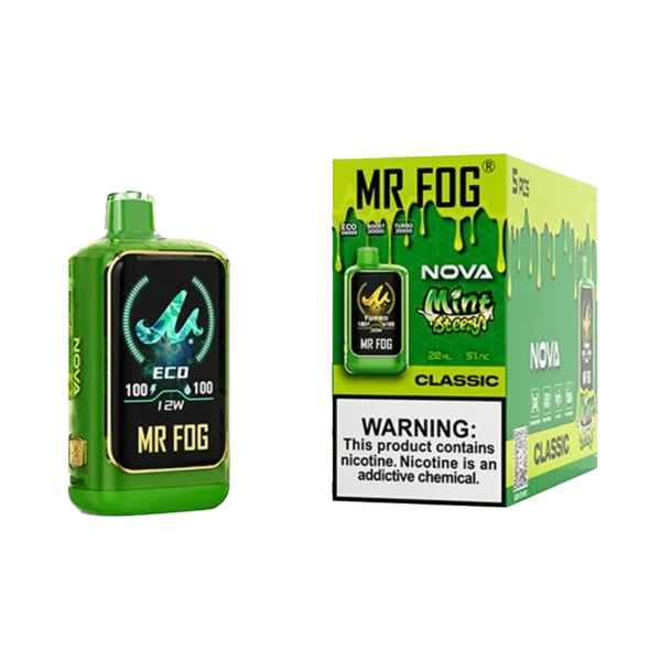 Classic Mr Fog Nova 36000 Puffs Disposable Vape - Mint Steezy Series 1 Classic Mr Fog Nova 36000 Puffs Disposable Vape - Mint Steezy Series