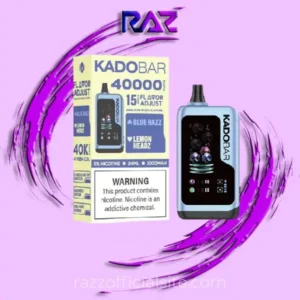 Kado Bar X Adjust Blue Razz + Lemon Headz Ice + Nic Control Vape