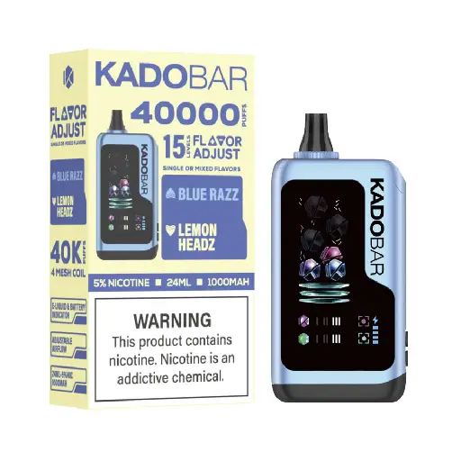 Kado Bar X Adjust Blue Razz + Lemon Headz Ice + Nic Control Vape 1 Kado Bar X Adjust Blue Razz + Lemon Headz