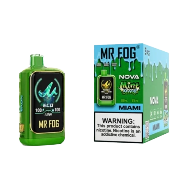 Miami Mr Fog Nova 36000 Puffs Disposable Vape - Mint Steezy Series 1 Miami Mr Fog Nova 36000 Puffs Disposable Vape - Mint Steezy Series