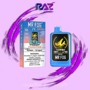 Peach Ice Mr Fog Nova Blue Razz Steezy