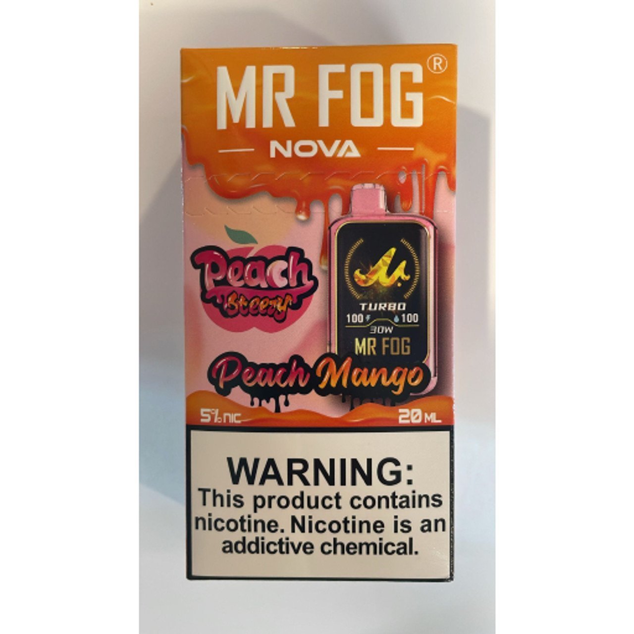 Peach Mango Mr Fog Nova 36000 Puffs Disposable Vape - Peach Steezy 1 Peach Mango Mr Fog Nova 36000 Puffs Disposable Vape - Peach Steezy