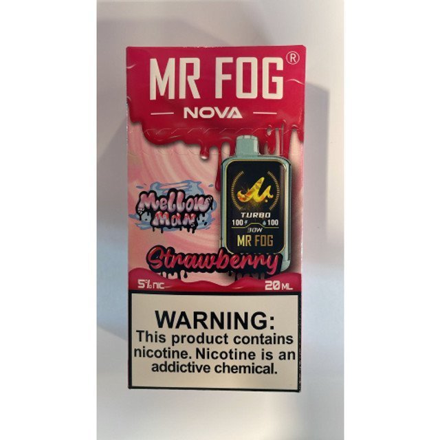 Strawberry Mr Fog Nova 36000 Puffs Disposable Vape - Mellow man 1 Strawberry Mr Fog Nova 36000 Puffs Disposable Vape - Mellow man