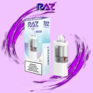 White Gummy Raz Vue 50K Puffs Disposable - Pod Only