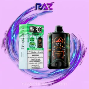 Sour Mint Mr Fog Aura 60k Puffs Disposable Vape