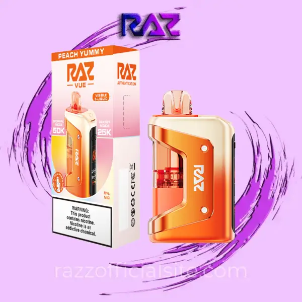 Peach Yummy Raz Vue 50K Vape Kit 1 Peach Yummy Raz Vue 50K Vape Kit