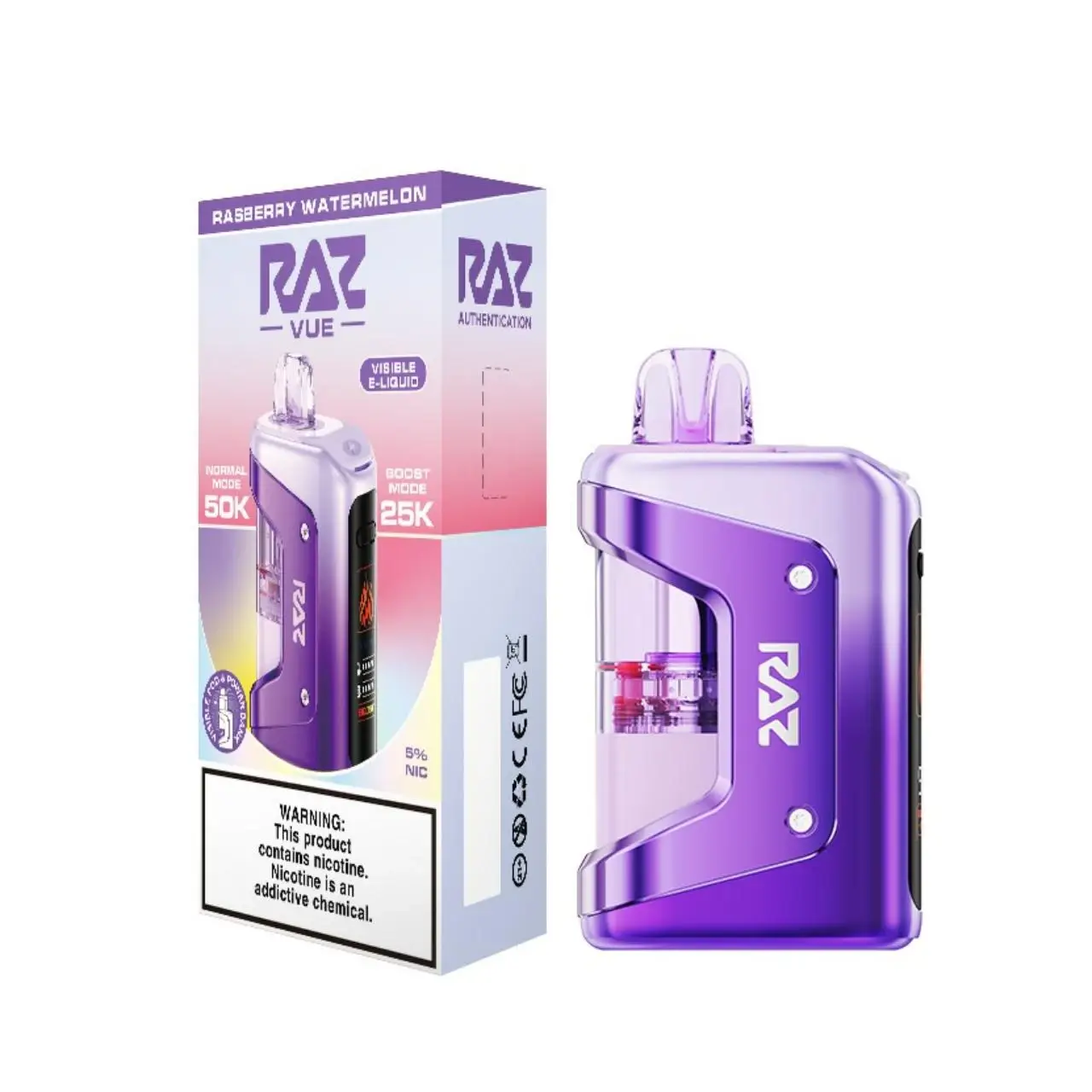 Raspberry Watermelon Raz Vue 50K Vape Kit 1 Raspberry Watermelon Raz Vue 50K Vape Kit