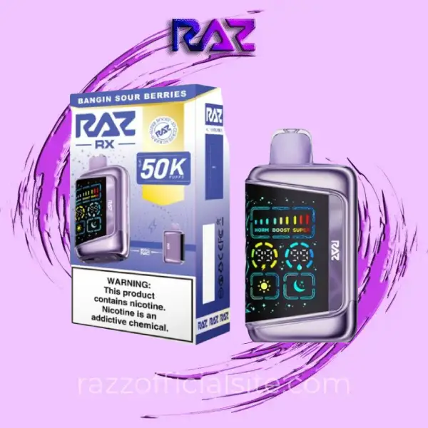 Bangin Sour Berries Raz Rx 50K Puffs Disposable Vape 1 Bangin Sour Berries Raz Rx
