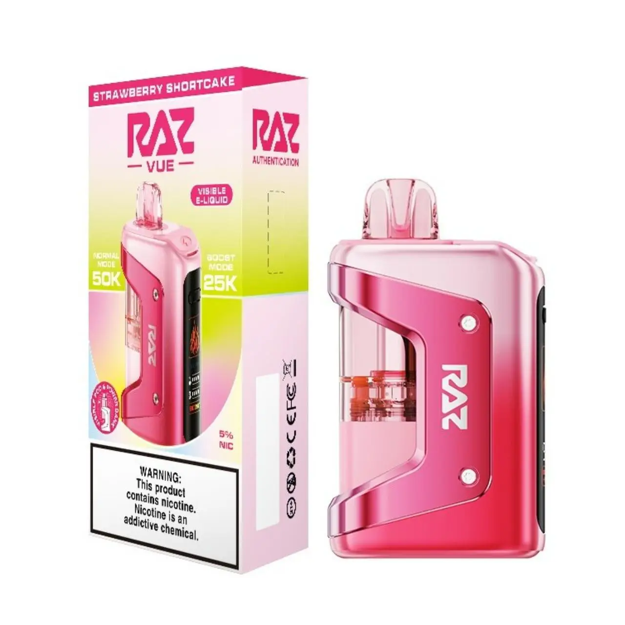 Strawberry Shortcake Raz Vue 50K Vape Kit 1 Strawberry Shortcake Raz Vue 50K Vape Kit