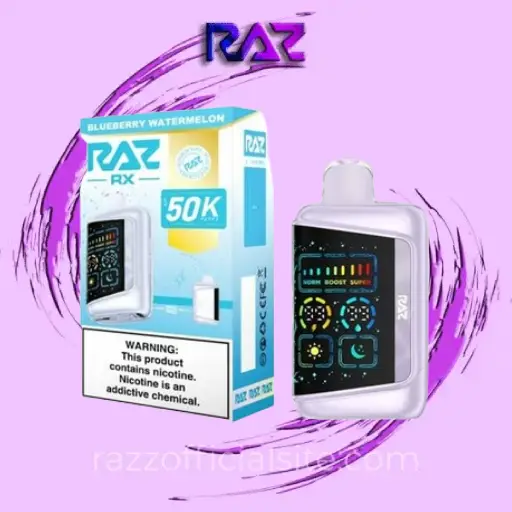 Blueberry Watermelon Raz Rx 50K Puffs Disposable Vape 1 Blueberry Watermelon Raz Rx
