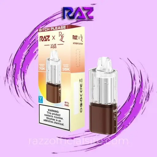 Bitch Please Raz Ryl Vue 70K Disposable (Only Pod) 1 Bitch Please Raz Ryl Vue 70K Disposable (Only Pod)