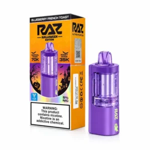 Exploring The Best Raz Tn9000 Disposable Vape Flavors Of 2024 3 Blueberry French Toast Raz Vue 70K Puffs Disposable Only Pod - Halloween Edition