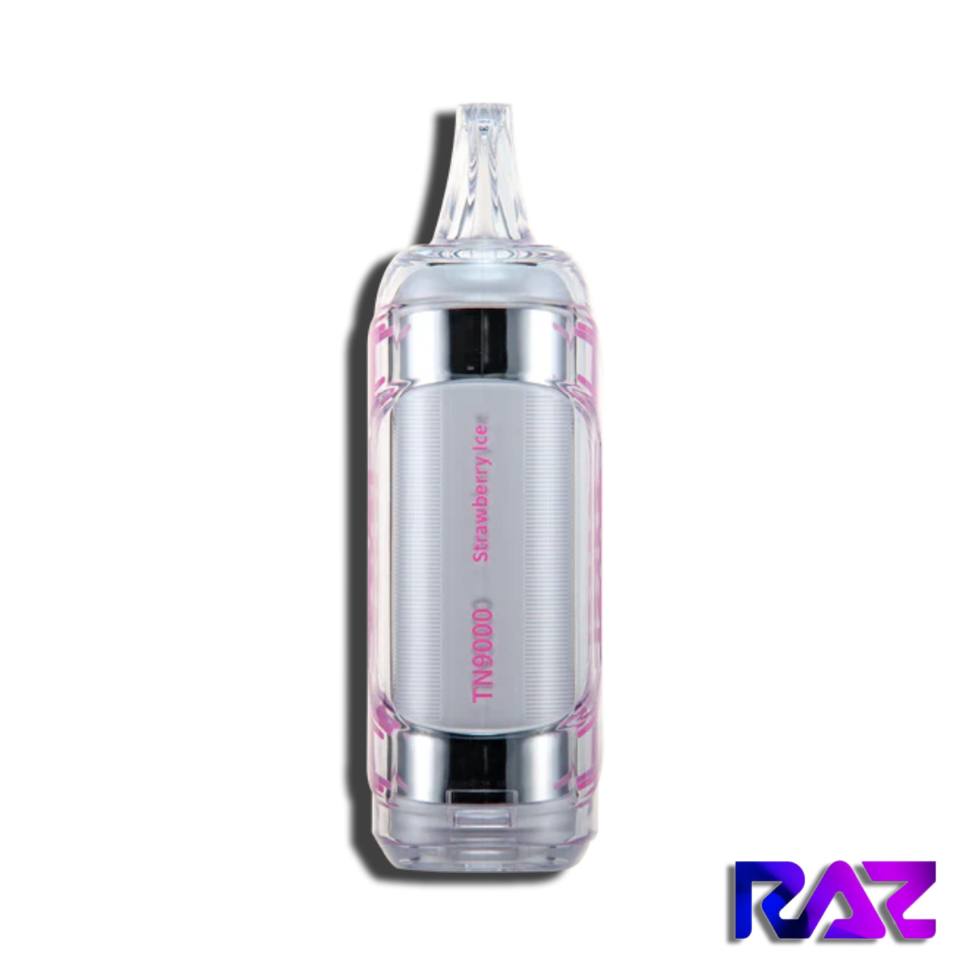 Strawberry Ice - Raz Vape Tn9000 2 Strawberry Ice - Raz Tn9000 Disposable Vape Side View