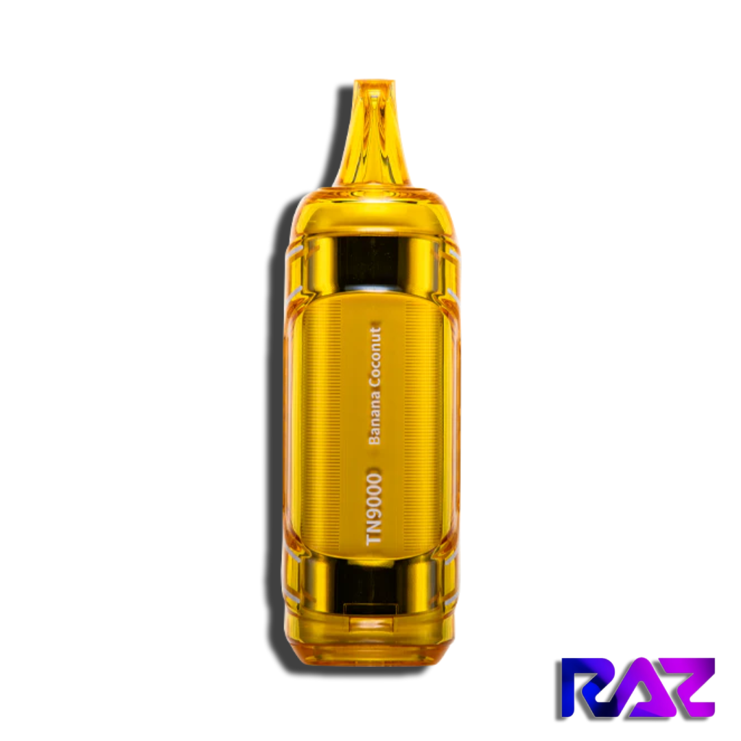 Banana Coconut - Raz Tn9000 Disposable Vape Side View