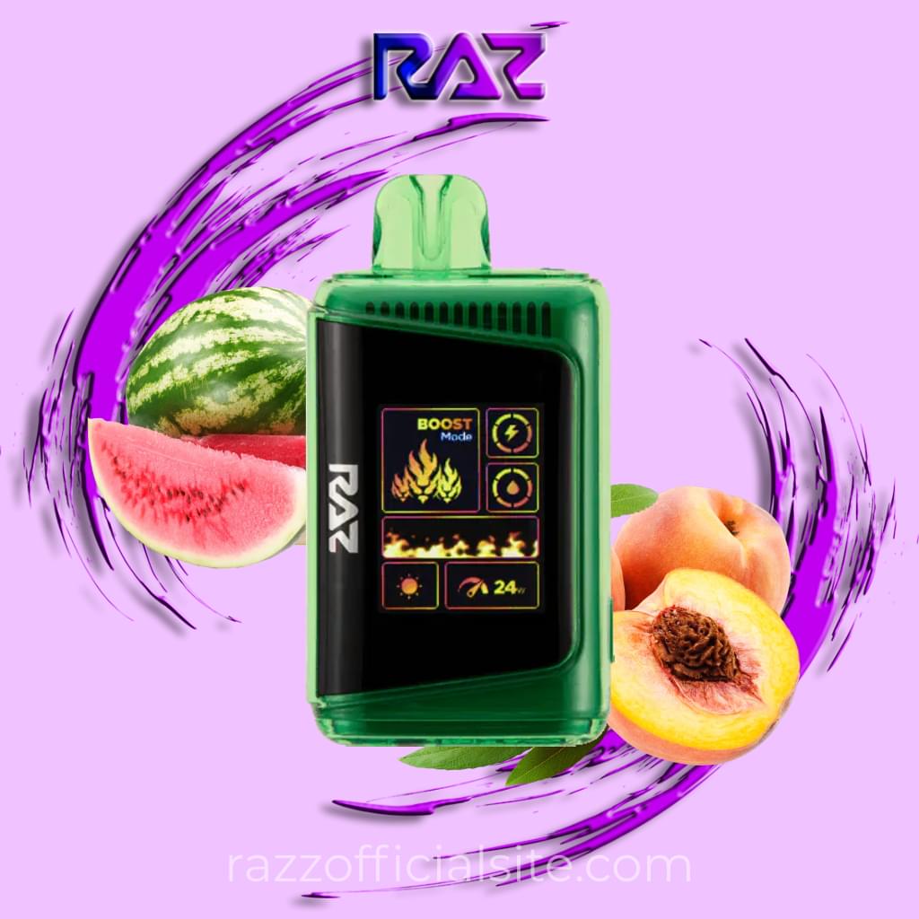 Sour Watermelon Peach Raz Dc25K Disposable Vape 1 Sour Watermelon Peach Raz